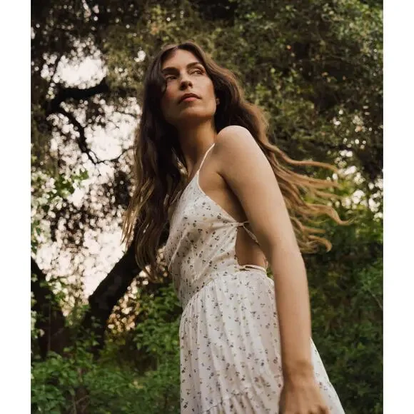 CHRISTY DAWN Delphine Maxi Backless Dress in Pearl Aster Garden Print NWT SMALL - Picture 15 of 15